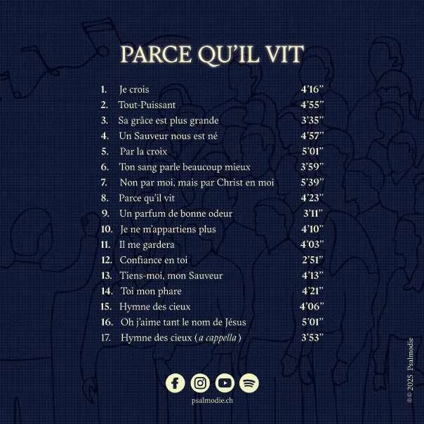 Parce qu'Il vit CD [2026] - Psalmodie