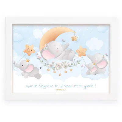 Cadre poster enfant éléphanteau