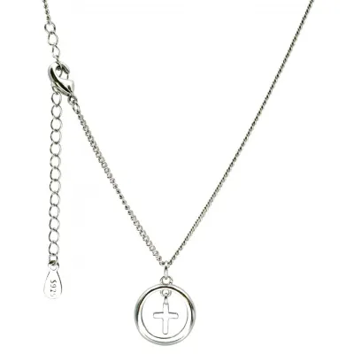 Collier Croix dans un anneau