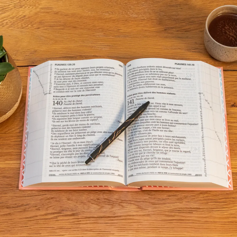 Bible Segond 21, gros caractères - couverture rigide et illustrée - rose