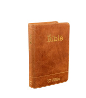 Bible Segond 21 compacte  (Premium style) - Couverture semi-rigide cuir brun, tranches or