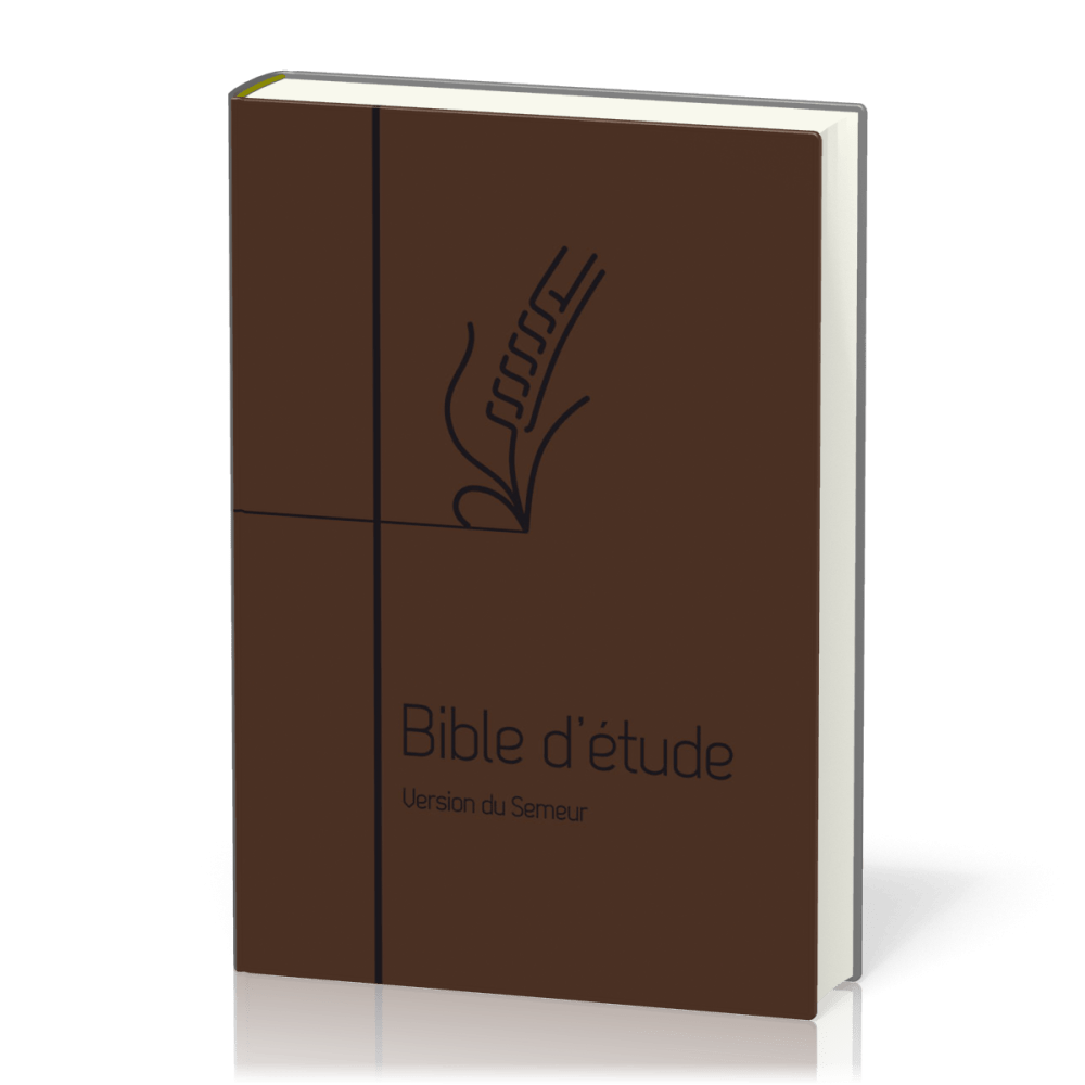 Bible d'étude Semeur 2015 couverture souple brune tranche blanche