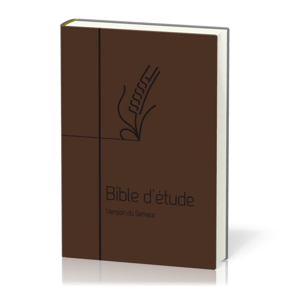 Bible d'étude Semeur 2015 couverture souple brune tranche blanche
