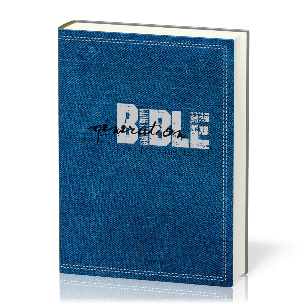 BIBLE DU SEMEUR 2015 - GENERATION BIBLE SOUPLE BLEU JEANS TRANCHE BLANCHE