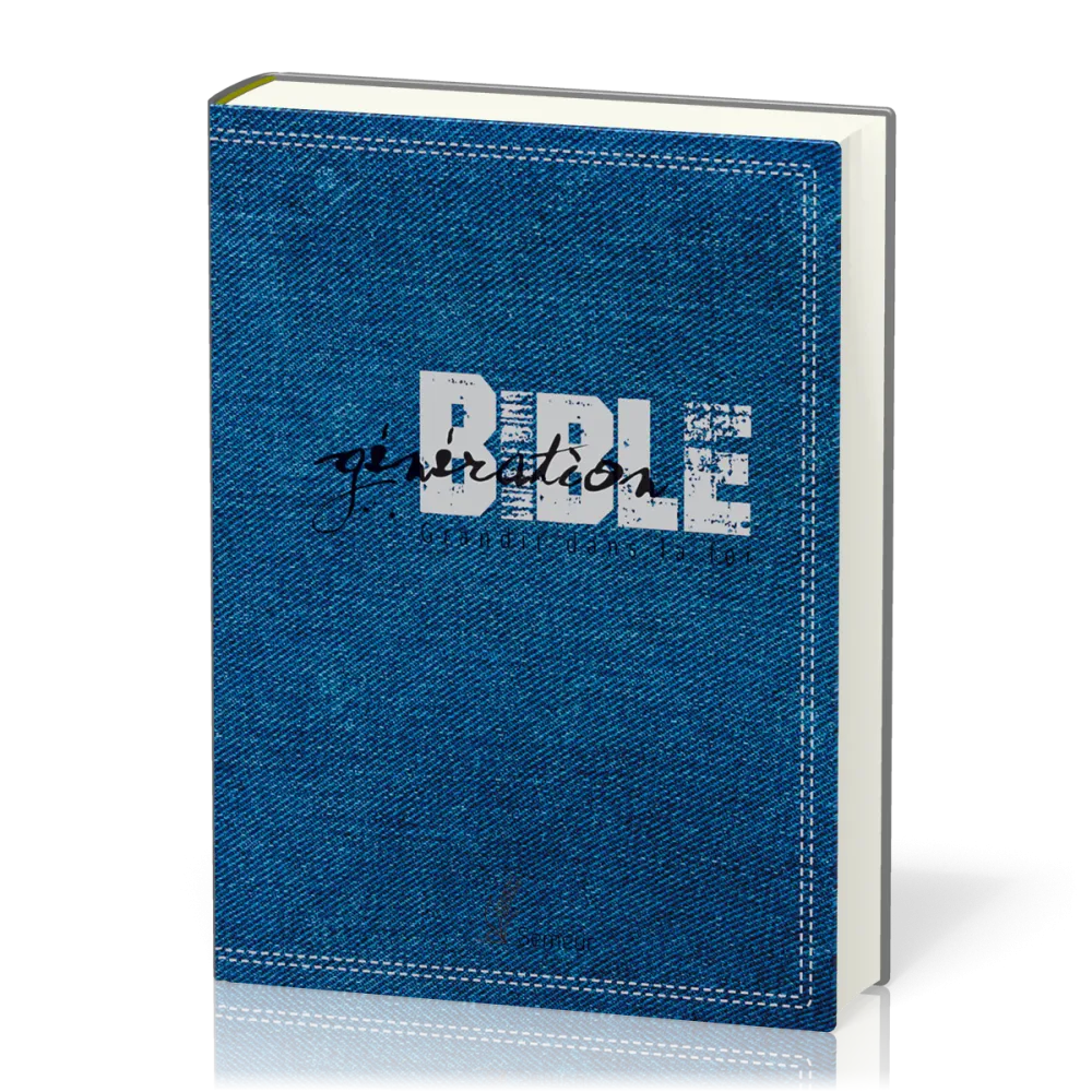 BIBLE DU SEMEUR 2015 - GENERATION BIBLE SOUPLE BLEU JEANS TRANCHE BLANCHE