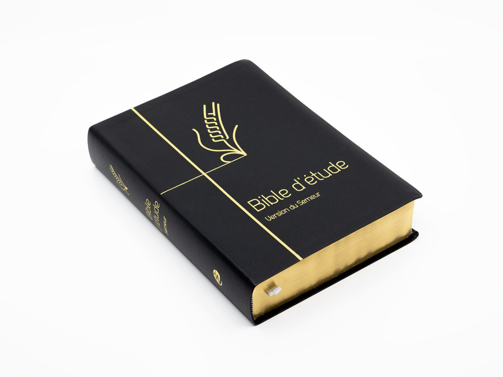 Bible d'étude Semeur 2015 couverture souple noire, tranche dorée