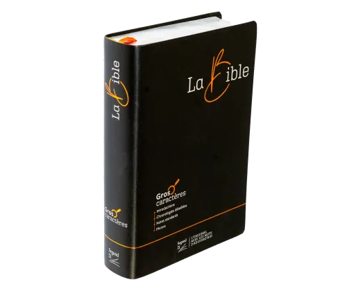 Bible Segond 21, gros caractères - couverture souple noire en fibrocuir