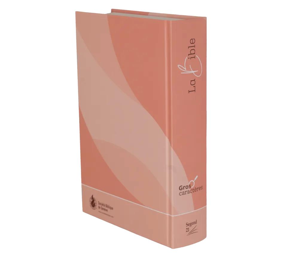 Bible Segond 21, gros caractères - couverture rigide et illustrée - rose