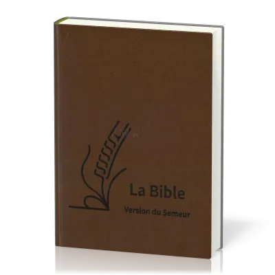 Bible du semeur, gros caractères, semi-souple, textile brun
