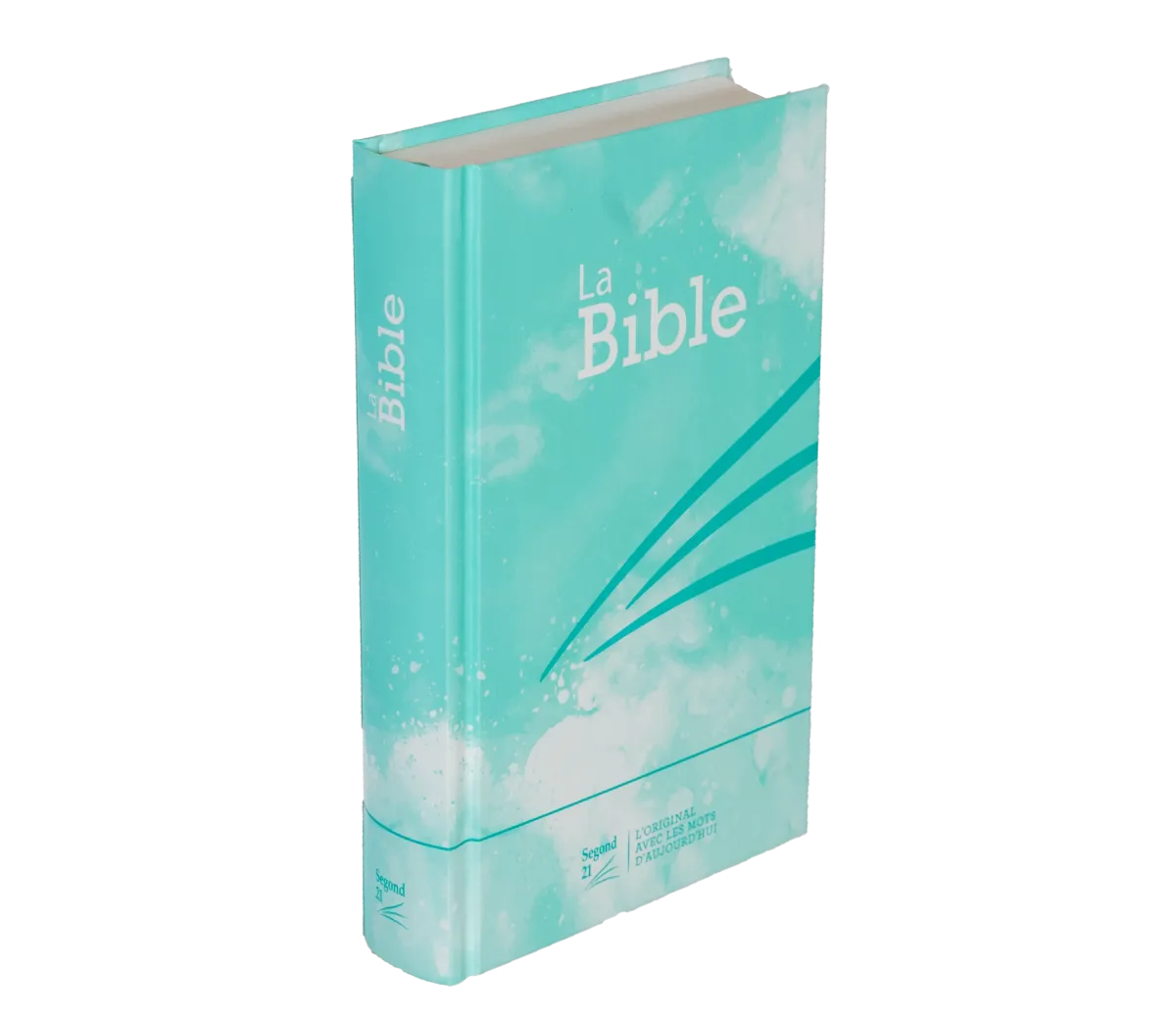 Bible Segond 21 compact rigide motif bleu turquoise