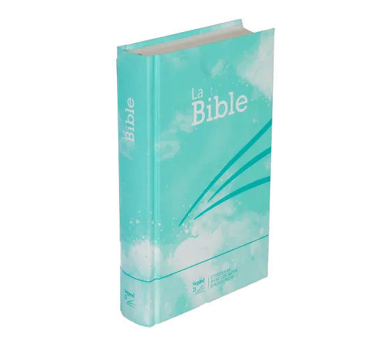 Bible Segond 21 compact rigide motif bleu turquoise