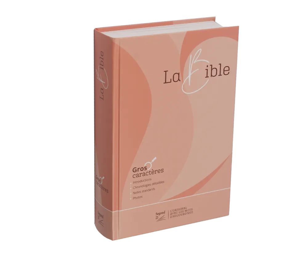 Bible Segond 21, gros caractères - couverture rigide et illustrée - rose
