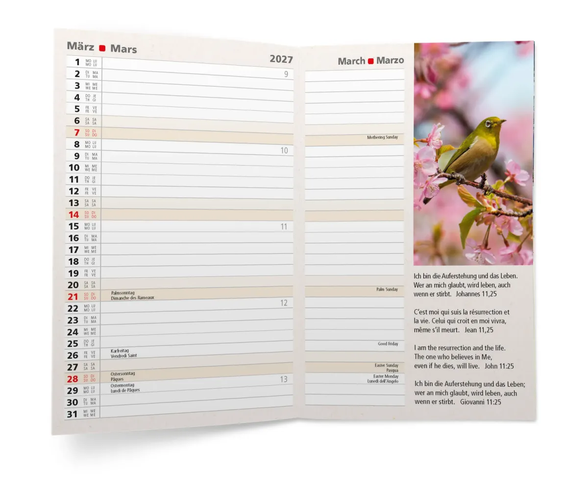 Agenda 4 langues