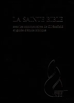 Bible d'étude Segond NEG Scofield - fibrocuir noir tranche or onglets - Nouvelle édition