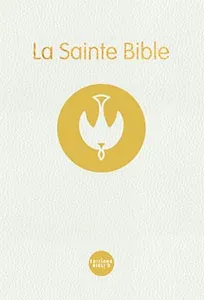 Bible Colombe reliée - Couverture rigide blanche, tranche dorée
