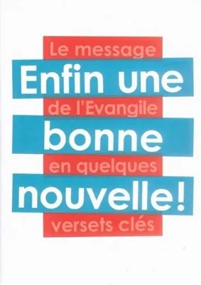 ENFIN UNE BONNE NOUVELLE !