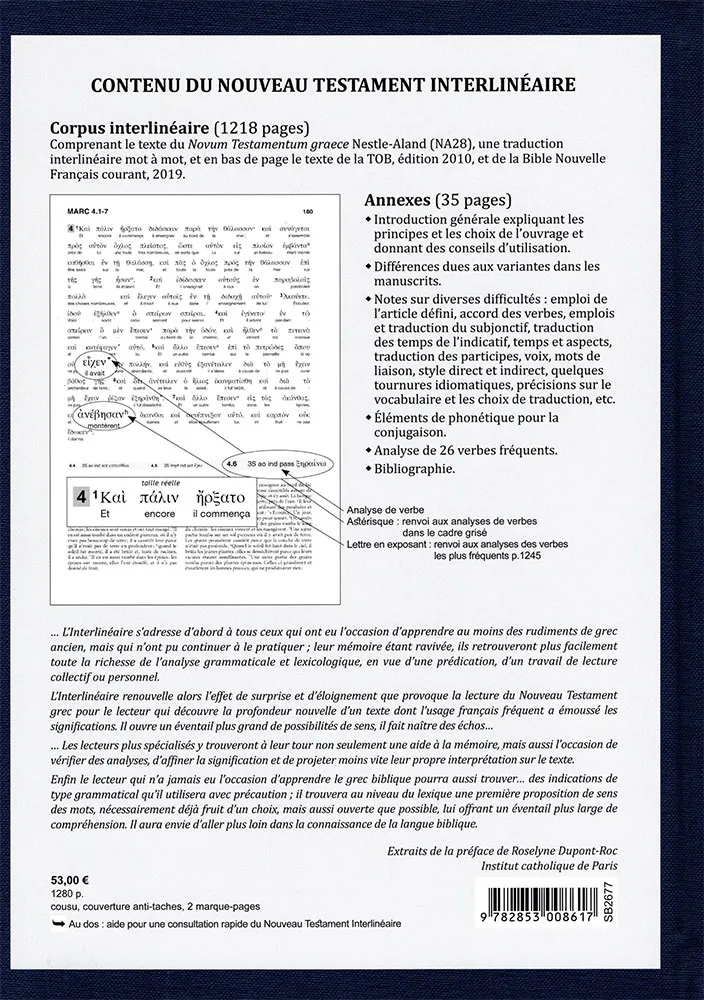 Nouveau Testament interlinéaire Grec-Français - Nouveau Français Courant