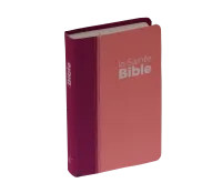 Bible Segond NEG compact, couverture souple, toile duo rose praline/violet fruits des bois