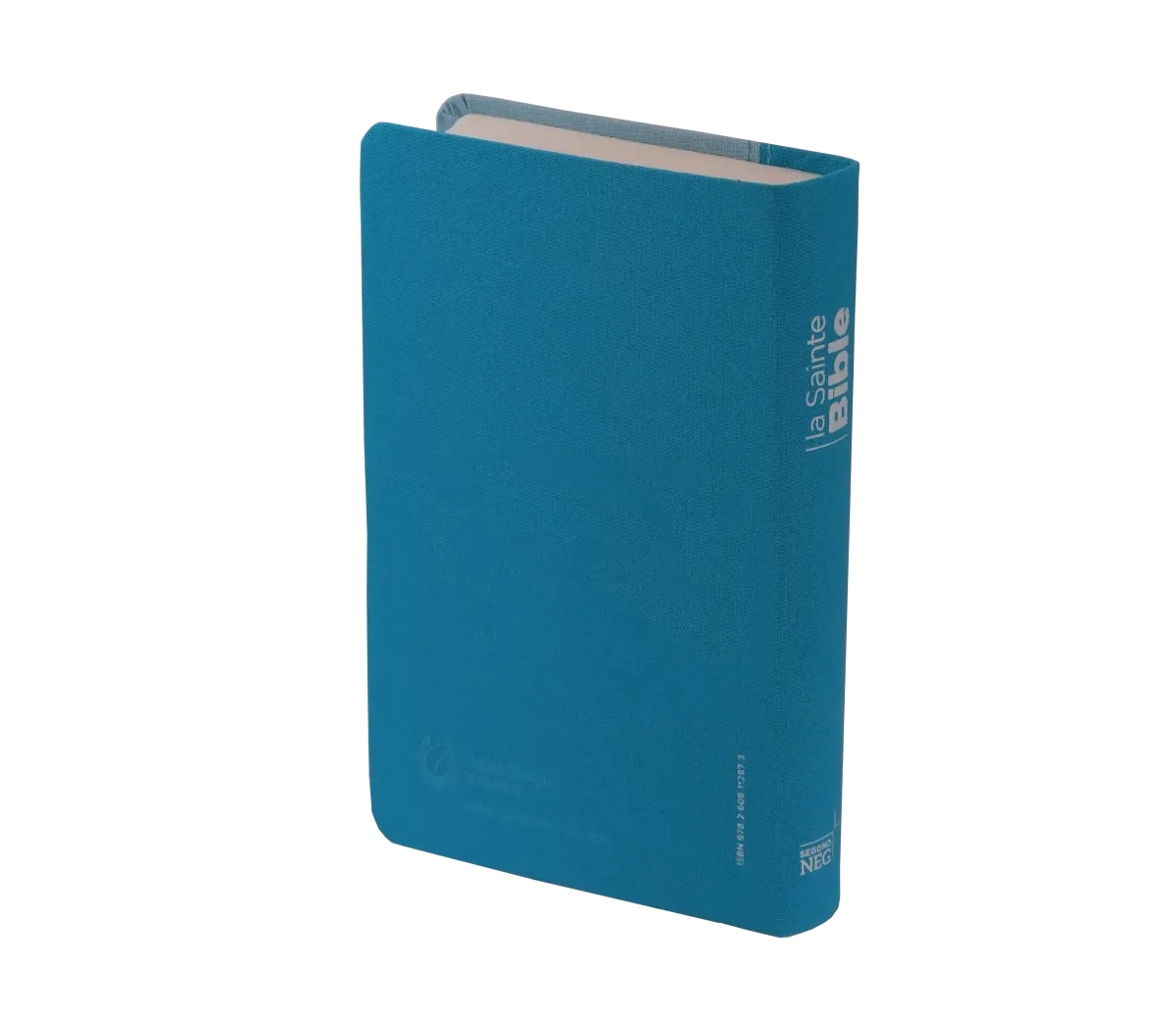 Bible Segond NEG compact, couverture souple, toile duo bleu lagon/bleu ciel