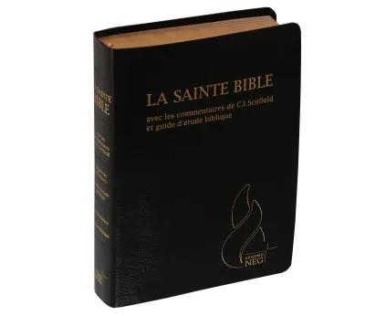 Bible d'étude Segond NEG Scofield - fibrocuir noir tranche or onglets - Nouvelle édition
