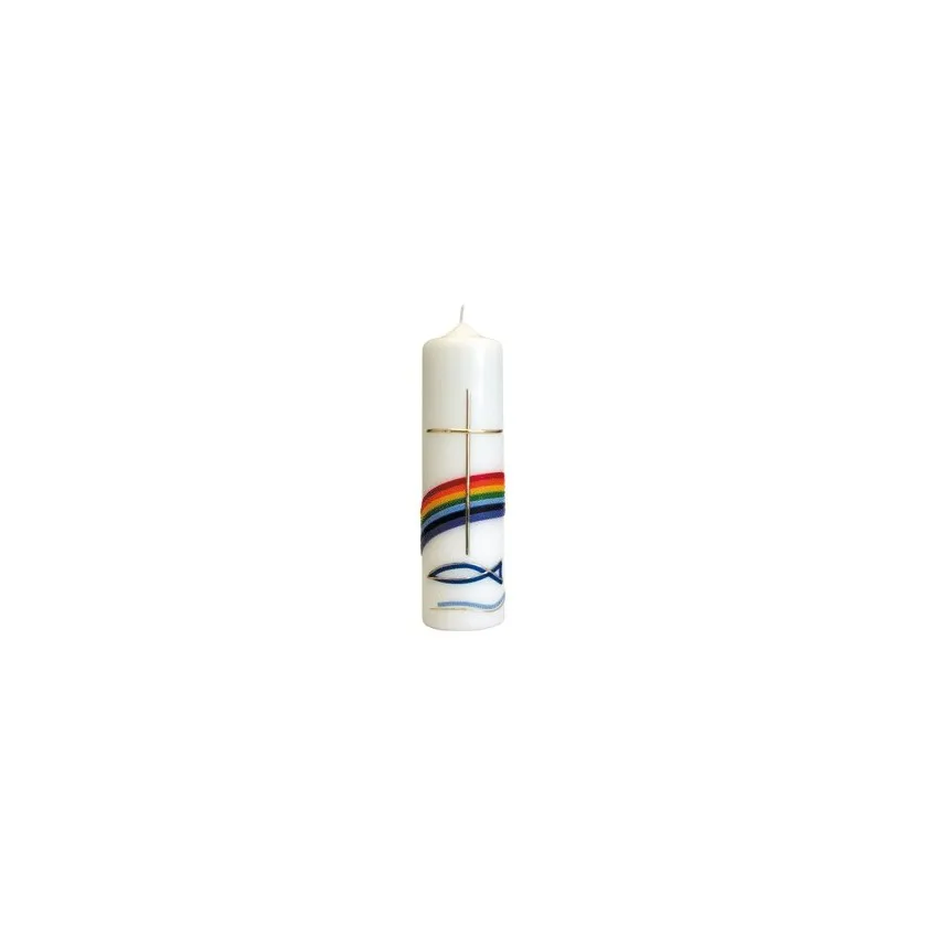BOUGIE ARC-EN-CIEL CROIX