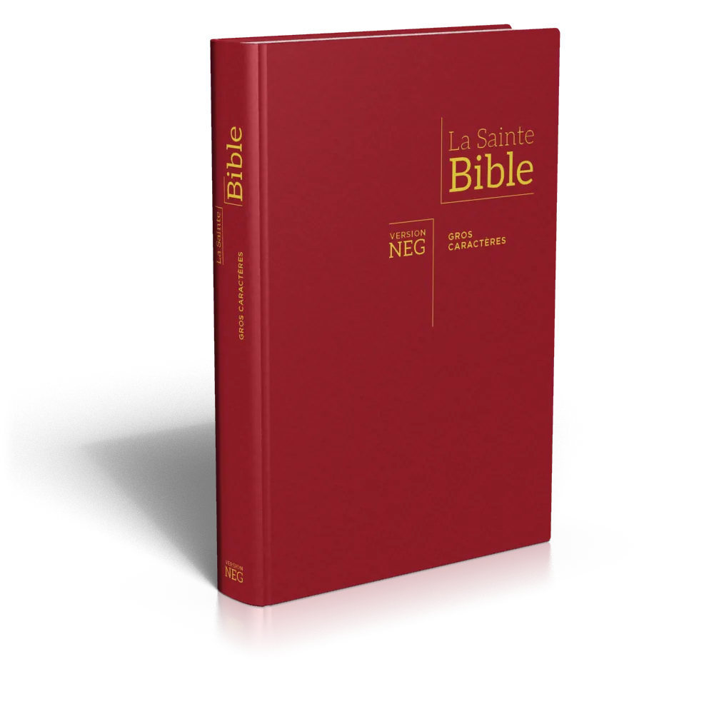 Bible Segond NEG GROS CARACTERES, COUVERTURE RIGIDE, BORDEAUX