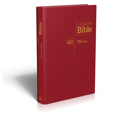 Bible Segond NEG GROS CARACTERES, COUVERTURE RIGIDE, BORDEAUX