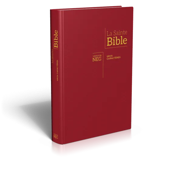Bible Segond NEG GROS CARACTERES, COUVERTURE RIGIDE, BORDEAUX