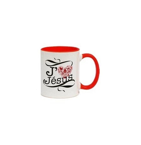 Mug blanc j'aime Jésus version 2