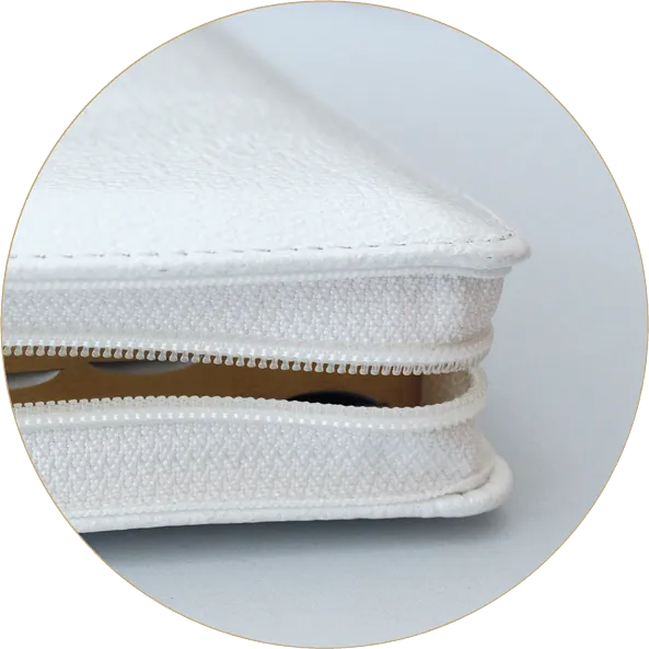 Bible Segond 1910 - gros caractères-cuir blanc-tranche or-glissière et coffret