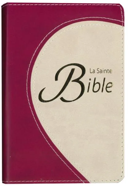 Bible Segond 1910 poche duo framboise-beige tranche or