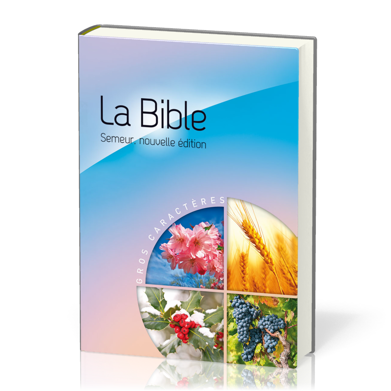 Bible du semeur, gros caractères, rigide bleue et rose