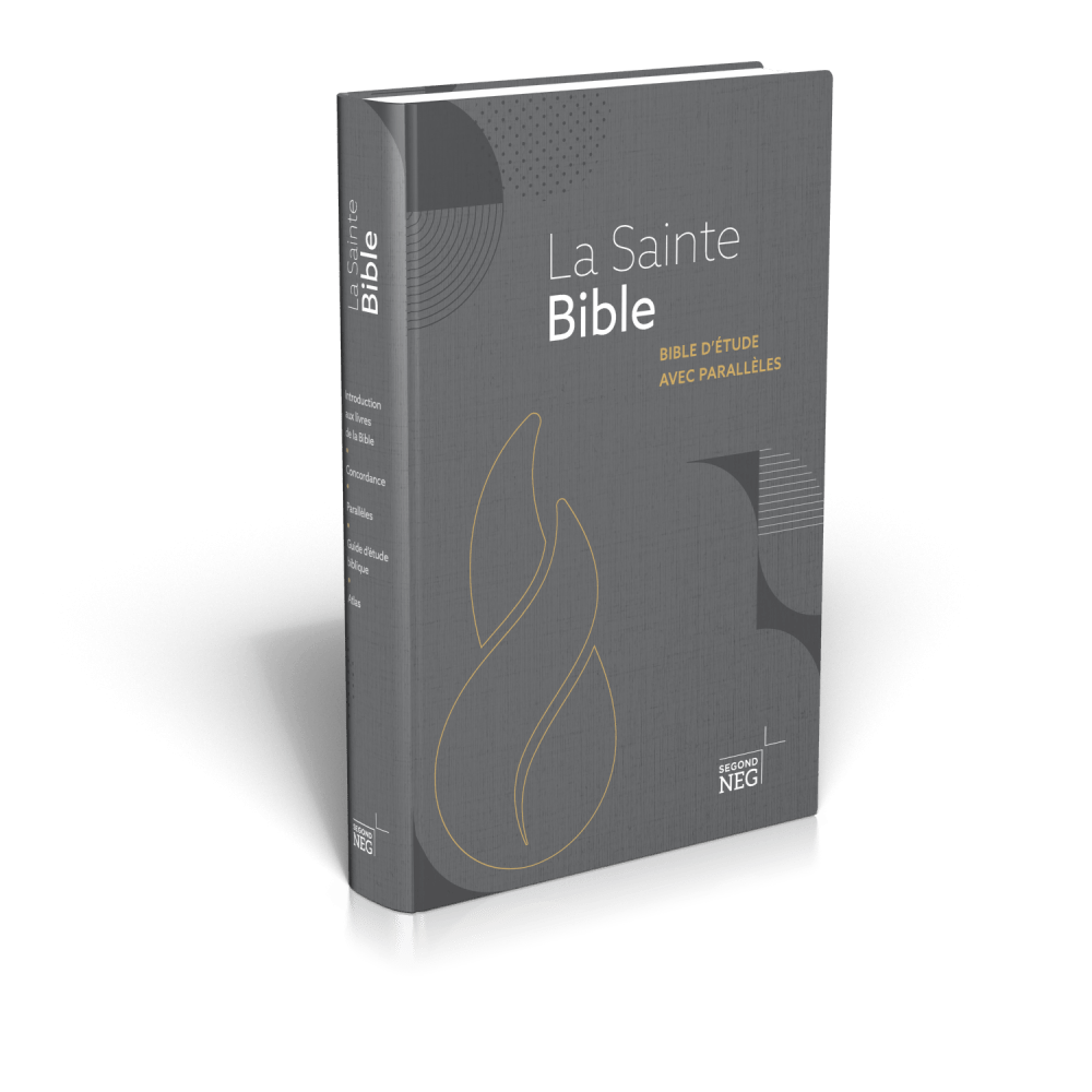 Bible NEG étude avec parallèles rigide illustrée grise