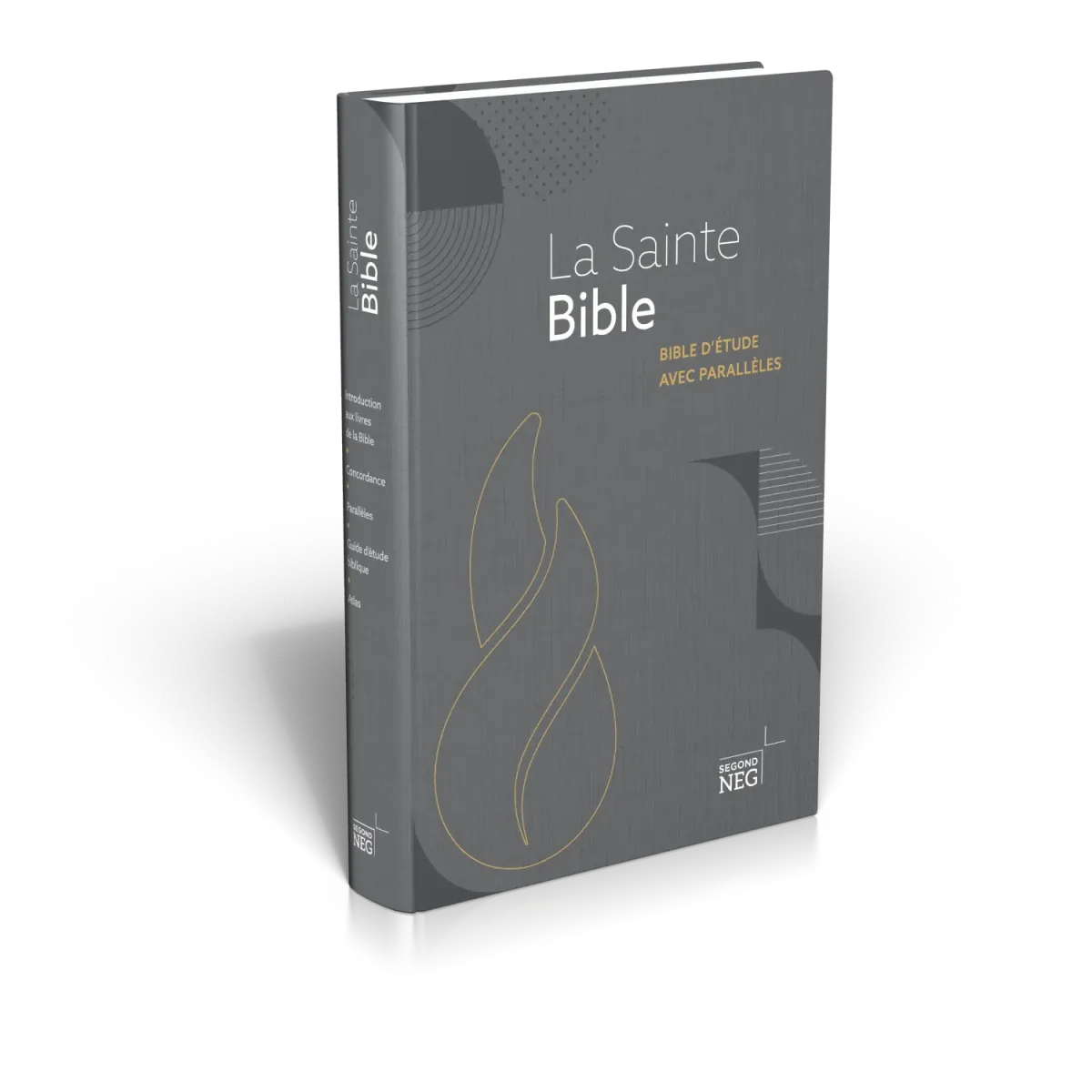 Bible NEG étude avec parallèles rigide illustrée grise