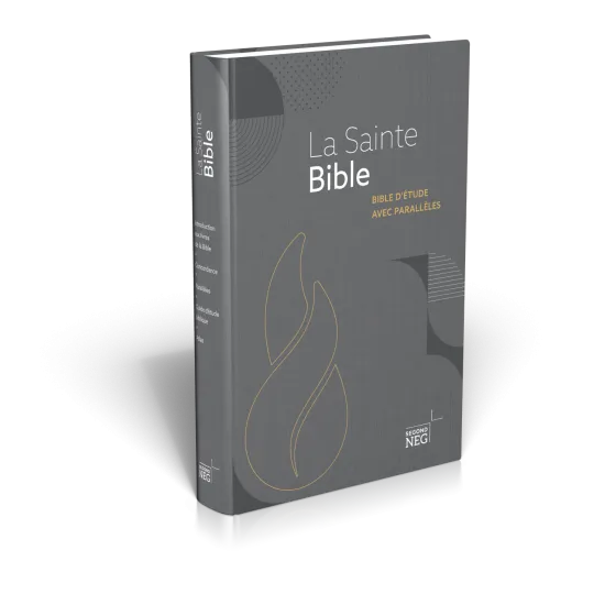 Bible NEG étude avec parallèles rigide illustrée grise