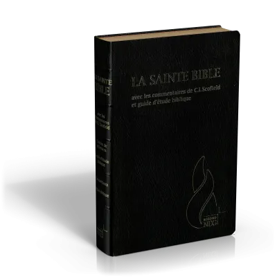 Bible d'étude Segond NEG Scofield - fibrocuir noir tranche or onglets - Nouvelle édition