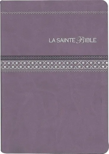 BIBLE SEGOND 1910 gros caractères standard souple similicuir parme tranche argent
