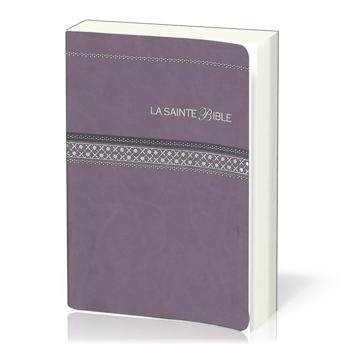 BIBLE SEGOND 1910 gros caractères standard souple similicuir parme tranche argent