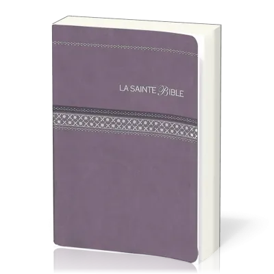 BIBLE SEGOND 1910 gros caractères standard souple similicuir parme tranche argent