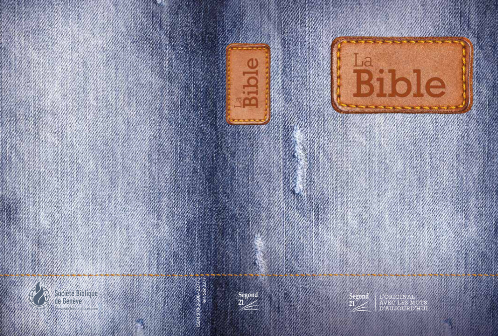 Bible Segond 21 compacte (premium style) - couverture souple toilée motif jeans, avec fermeture écl