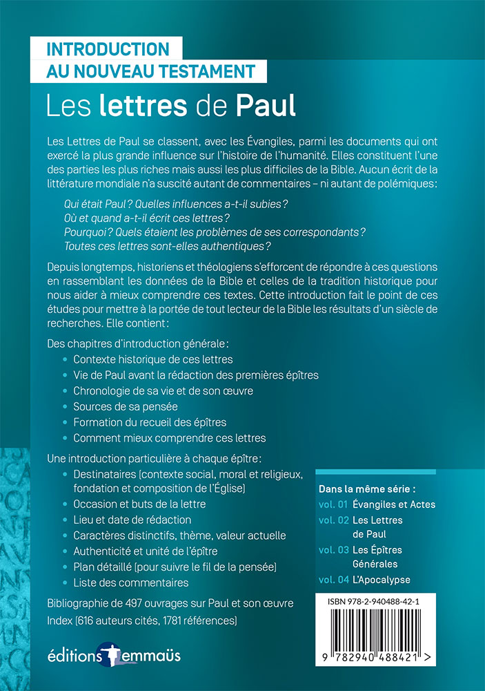 Lettres de Paul (Les) - Introduction au Nouveau Testament, vol. 2