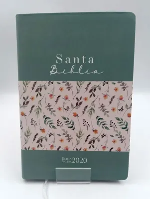 Espagnol Bible Reina Valera Vinyle vert fleuri