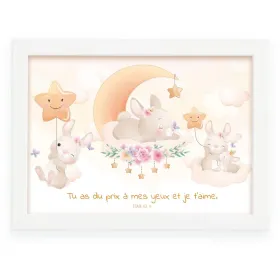 Cadre poster enfant - Lapin