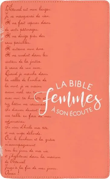 Bible Segond 1910 Femmes à son écoute - souple Corail et texte
