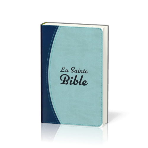 Bible Segond 1910 - de poche - duo bleu - couverture souple - tranche argent