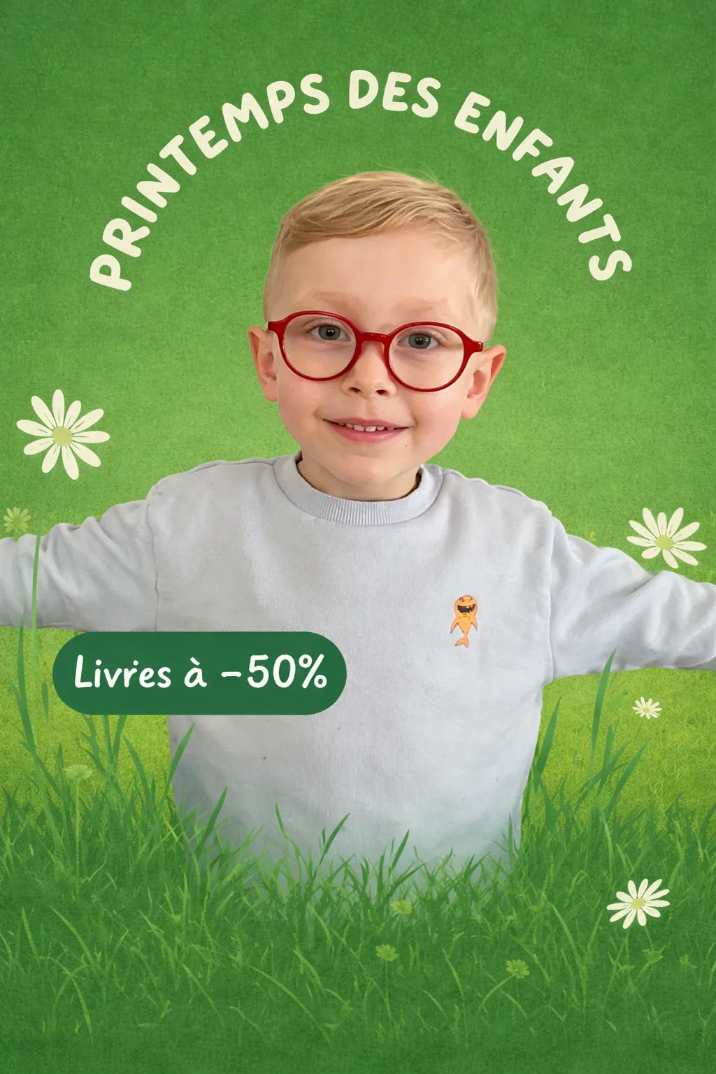   Printemps des enfants  
 Une sélection de livres à 50% 